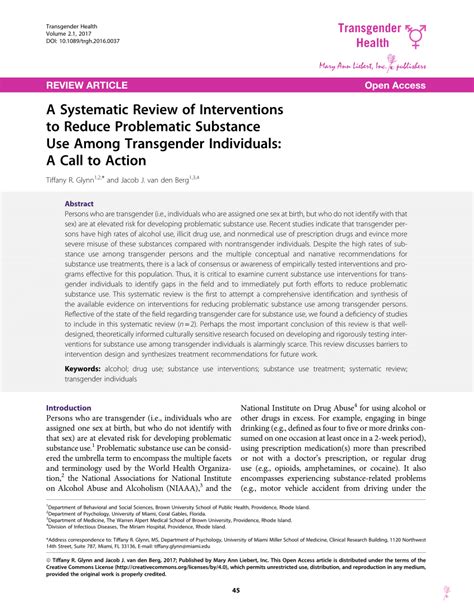 transsexual addiction|A Systematic Review of Interventions to Reduce Problematic。